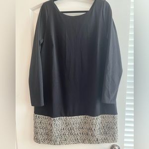 Rachel Zoe for A Pea in the Pod black maternity dress with knit bottom